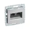 VALENA Розетка компьютерная RJ45 2 выхода STP 10 GIGA алюминий