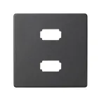 Simon 82 Накладка для коннектора 2*USB 2.0 типа А, "мама", S82, S82N, S82 Detail, графит | 8201090-038 | Simon