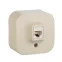 Quteo Розетка компьютерная RJ45 категория 5е UTP наружная бежевая