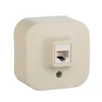 Quteo Розетка компьютерная RJ45 категория 5е UTP наружная бежевая