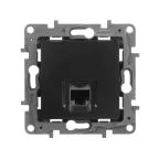                  ETIKA Информационная розетка RJ 45 категория 5e UTP антрацит
               