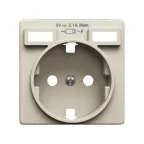                  Накладка для розетки Schuko с зарядным устройством 2хUSB цвета слоновая кость S82 | 8200049-031 | Simon
               