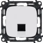 Розетка Valena ALLURE информационная одиночная RJ45 категория 5е UTP лицевая панель белая