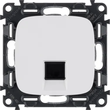 Розетка Valena ALLURE информационная одиночная RJ45 категория 5е UTP лицевая панель белая