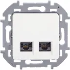                  INSPIRIA розетка двойная RJ 45 категория 5e UTP белый
               