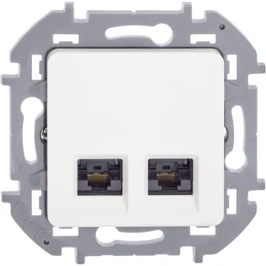 INSPIRIA розетка двойная RJ 45 категория 5e UTP белый