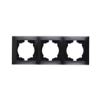                  Рамка 3-х постовая горизонтальная графит "Лама" | SQ1815-0631 | TDM
               