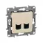 ETIKA Двойная розетка RJ 45 категория 6 UTP слоновая кость
