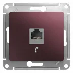                  Glossa Баклажановый Розетка телефонная RJ11 | GSL001181T | SE
               