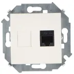                  Simon 15 Сл. кость Розетка компьютерная  RJ45 кат.5e (AMP) | 1591551-031 | Simon
               