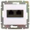 VALENA Розетка компьютерная RJ45 категория 5 2выхода UTP слоновая кость
