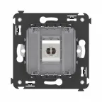 Avanti Компьютерная розетка RJ-45 без шторки в стену, кат.6А одинарная экранированная, Закаленная сталь