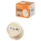                  Розетка телефонная RJ11 + компьютерная RJ45 сл. кость «Болонь» | SQ1820-0352 | TDM
               