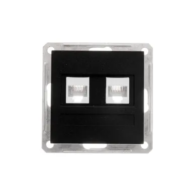 W59 Черный бархат Розетка компьютерная 2-ая RJ45 кат.5e | RSI-251KK5E-6-86 | SE