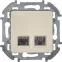 Двойная розетка RJ 45 категория 6 UTP INSPIRIA слоновая кость