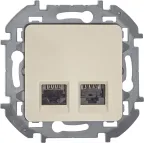 Двойная розетка RJ 45 категория 6 UTP INSPIRIA слоновая кость