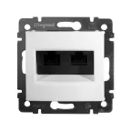                  VALENA Розетка компьютерная RJ45х2 UTP белая
               
