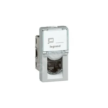 Mosaic Розетка компьютерная RJ45 FTP категория 6 1 модуль алюминий