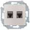 Simon 15 Шампань Розетка компьютерная двойная RJ45 кат.6а (АМР, FTP) | 1591564-034 | Simon