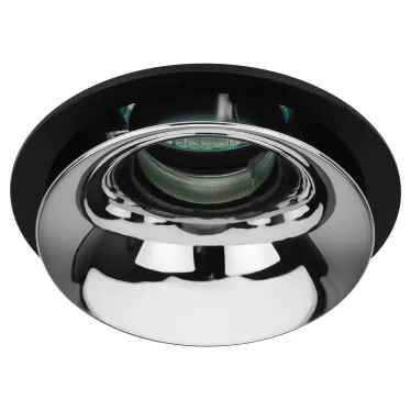 Светильник встраиваемый декоративный KL103 BK/CH MR16 GU5.3 черный хром