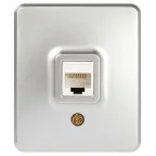 Розетка Эксперт 11-3203-03 информационная RJ45, IP20, ОУ, алюминий
