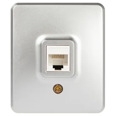 Розетка Эксперт 11-3203-03 информационная RJ45, IP20, ОУ, алюминий