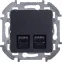 INSPIRIA розетка двойная RJ 45 категория 5e UTP антрацит