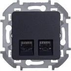 INSPIRIA розетка двойная RJ 45 категория 5e UTP антрацит