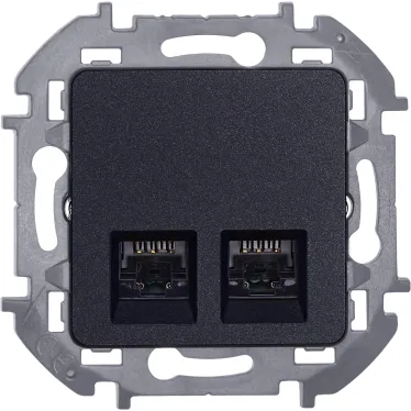 INSPIRIA розетка двойная RJ 45 категория 5e UTP антрацит