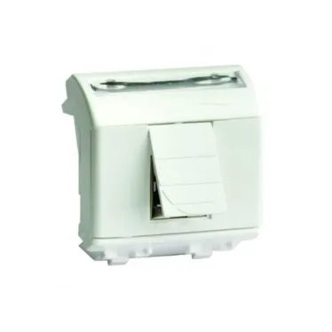 Компьютерная розетка RJ-45. кат.5Е (разъем АМР). белая. 2мод Brava |76642B | DKC
