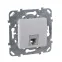 Unica Белый Розетка ТЛФ 1-ая 4 контакта | MGU5.492.18ZD | Schneider Electric