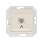 DEA Розетка Телефон RJ11 с/у мех. Беж | KR-78-0252 | Kranz