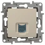                  ETIKA Розетка компьютерная RJ45 категория 5 UTP слоновая кость
               
