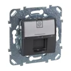 Unica TOP Графит Розетка компьютерная 1-ая RJ45 кат.5Е с полем для надписи | MGU5.421.12ZD | Schneider Electric