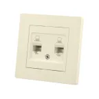                  Розетка компьютерная двойная RJ45 сл. кость "Сенеж"  | SQ1816-0144 | TDM
               