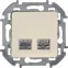 INSPIRIA розетка двойная RJ 45 категория 5e UTP слоновая кость