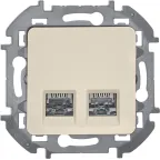                  INSPIRIA розетка двойная RJ 45 категория 5e UTP слоновая кость
               