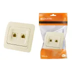Розетка компьютерная RJ-45 + TФ (RJ-11) сл. кость "Валдай" | SQ1804-0115 | TDM