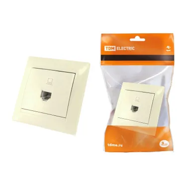 Розетка компьютерная RJ45  сл. кость "Лама"  | SQ1815-0116 | TDM