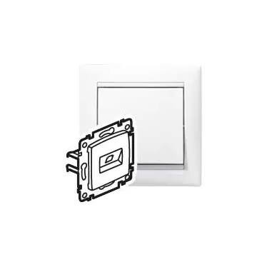 Розетка компьютерная RJ45 категория 6 UTP - Legrand Valena - с захватами - белый