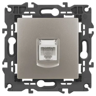 Розетка Elegance 14-3107-16 RJ45, титан