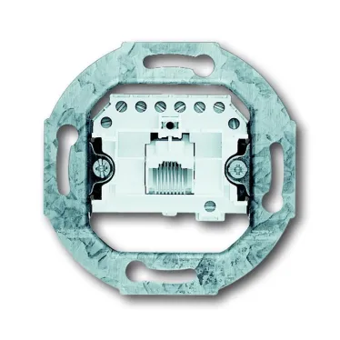 Механизм 1-постовой телефонной розетки 8 полюсов RJ 11/12, RJ 45, ISDN, категория 3 | 2CKA000230A0378 | ABB