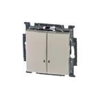 ABB Basic 55 Сл. кость Выключатель 2-клавишный с подсветкой | 1012-0-2157  | 2CKA001012A2157 | ABB