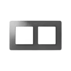                  Simon 82 Рамка декоративная, 2 поста, Original, S82 Detail, алюминий-белый | 8200620-093 | Simon
               