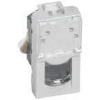                  Mosaic Розетка компьютерная RJ45 1 модуль категория 5е UTP алюминий
               