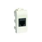                  Компьютерная розетка RJ-45. кат.5E (разъем AMP). слон. кость. 1мод. | 75646S | DKC
               
