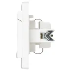Розетка Intro 7-203-01 Style с заземлением 2P+E Schuko с крышкой, 16А-250В, IP20, СУ, белый