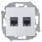 Simon 15 Алюминий Розетка компьютерная двойная RJ45 кат.5e (AMP) | 1591552-033 | Simon