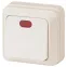 2-102-02 Intro Выключатель с подсветкой, 10А-250В, IP20, ОУ, Quadro, сл.кость | Б0027635 | Intro