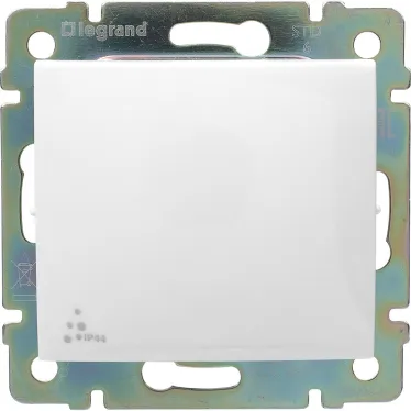 VALENA Переключатель одноклавишный IP44 10A слоновая кость